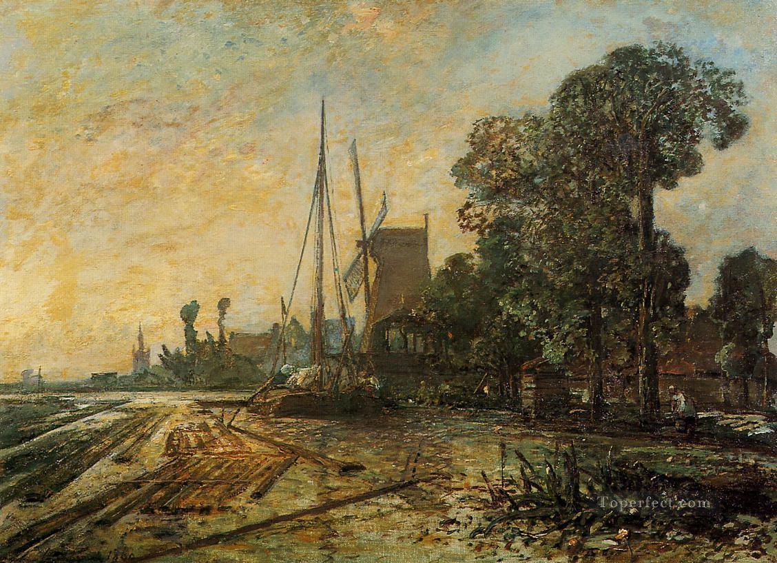 Windmill near the Water Johan Barthold Jongkind Oil Paintings